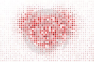 Pixelated heart pattern photo