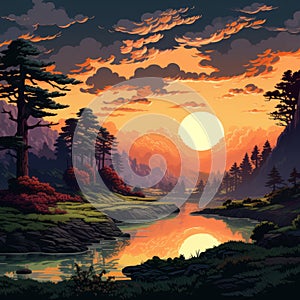 Pixelated Landscape Paintings Inspired By Dan Mumford - 8-bit Art