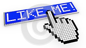 Pixelated like me button