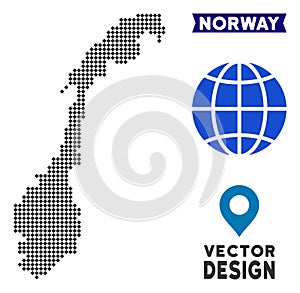 Pixelated Norway Map