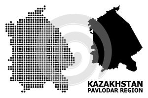 Pixelated Pattern Map of Pavlodar Region photo