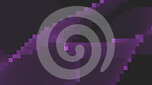 Pixelated purple shape on black background