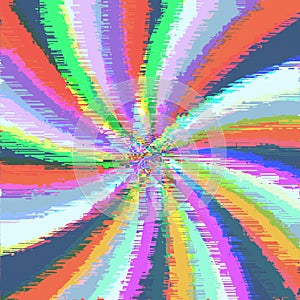 Pixelated rainbow vortex