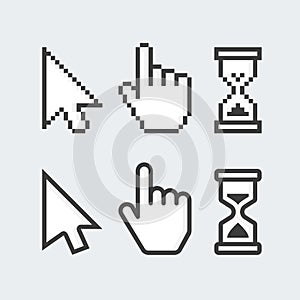 Pixelated and smooth vector cursors.