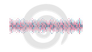 Pixelated Sound Wave Visualization Vector Graphic, vector design Generative AI