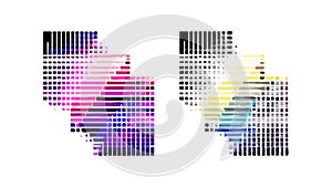 Pixelated Square with Gradient Abstract Art, vector design Generative AI