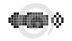 Pixelated Square Pattern in Abstract Design, Digital Art Element, vector design Generative AI