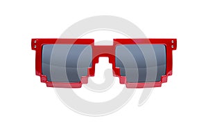 Pixelated sunglasses isolated on white