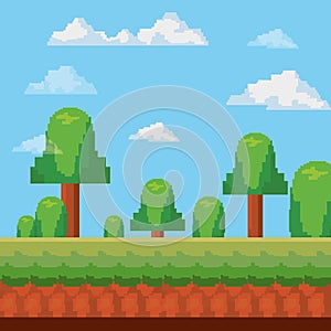 Pixelated and videogame design icon vector ilustration