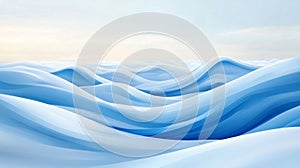 Pixelated Winter Waves Landscape