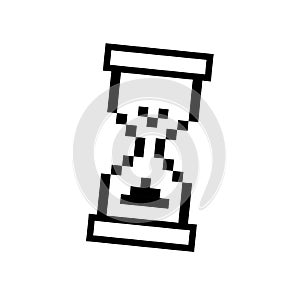 Pixeled black and white mouse pointer displayed on a futuristic