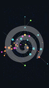 Pixelized scatterplot graph with colorful dots showing correlation between investment returns.