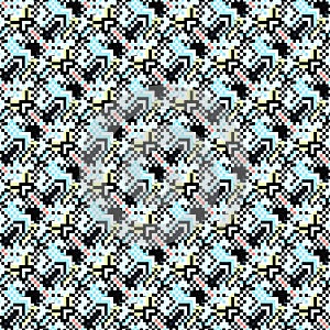 Pixels beautiful abstract geometric seamless pattern vector illustration