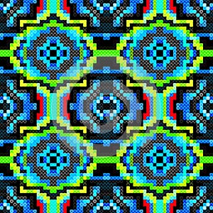 Pixels colored geometric