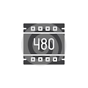 480 pixels resolution vector icon