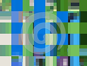 Pixels textured banner. Abstract colorful pixel background. Old video games style.