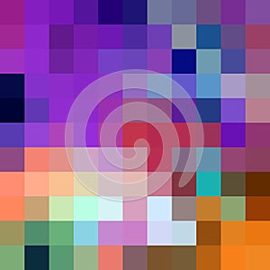 Pixels textured banner. Abstract colorful pixel background. Old video games style.