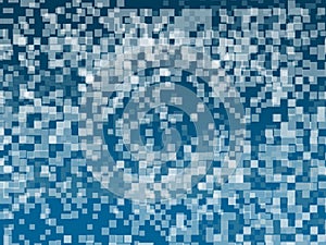 Pixels to form a bluish digital background