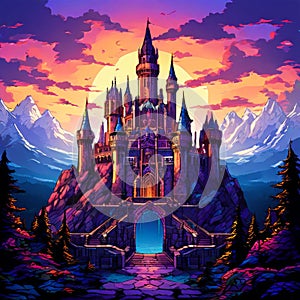 pixelscape fantasy castle drawing a fantasy castle dr