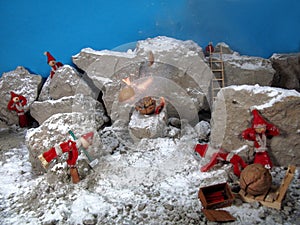 Pixies break a walnut with dynamite