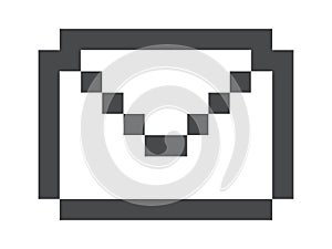 Pixilated message envelop y2k element