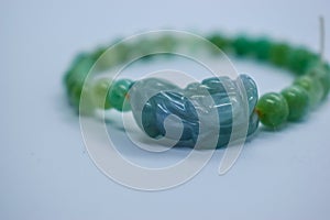 PIXIU on a natural stone bracelet. Jade dragon.  bracelets made of natural stones aventurine green.