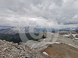 Piz BoÐµ - the highest peak in the Sella mountain range, in the Dolomites, Italy