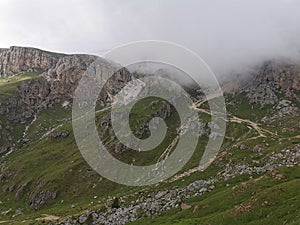 Piz BoÐµ - the highest peak in the Sella mountain range, in the Dolomites, Italy