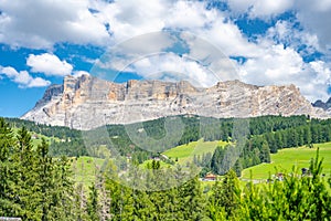 Piz dl Zuber mountain in Dolomites