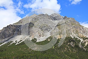 Piz Nair mountain in Switzerland photo