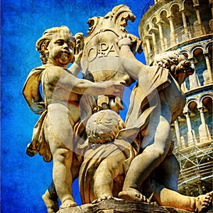 Piza tower and sculpture