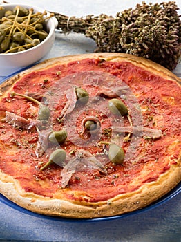 Pizza with anchovies