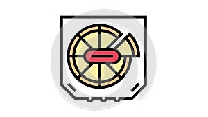 pizza box color icon animation