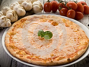 Pizza with buffalo mozzarella