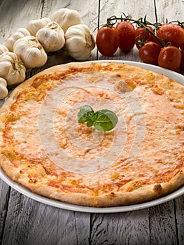 Pizza with buffalo mozzarella