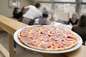 Pizza for a business lunch.