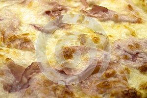 Pizza with cheese and prosciutto cotto photo