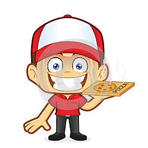 Pizza delivery man courier