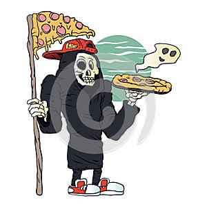 Pizza delivery reaper grim