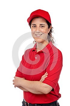 Pizza delivery woman