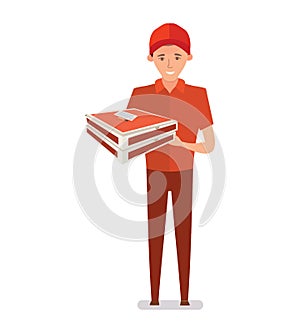 Pizza deliveryman, accepts and distributes orders in form of pizza.