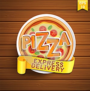 Pizza design template. photo