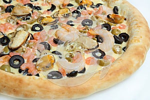 pizza, different kinds of pizzas to the menu of restaurant and pizzeria, a variety of pizza toppings, delicious food, apetitnye photo