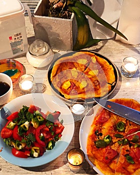 Pizza Dinner set nice meal
