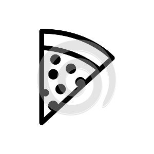 Pizza Fast Food icon outline vector. isolated on white background