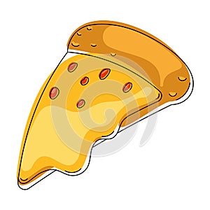 Pizza Fast food icon sketch Vector