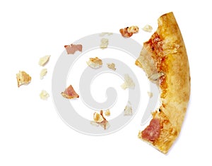 Pizza food meal eaten crumbs