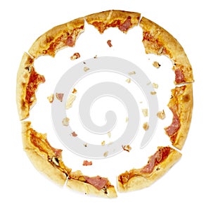 Pizza food meal eaten crumbs photo