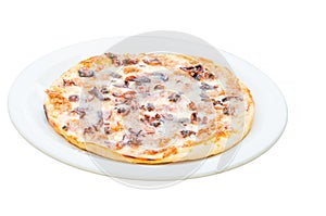 Pizza Frutti di mare, picture isolated.