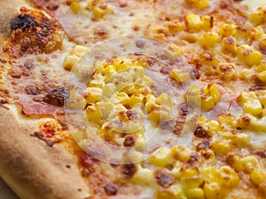 Pizza with Ham and Corn